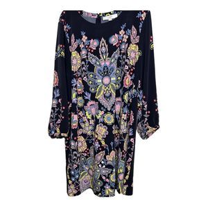 Loft Floral Shift Dress - Blue - XXL